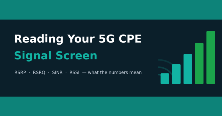 Reading Your 5G CPE Signal Screen