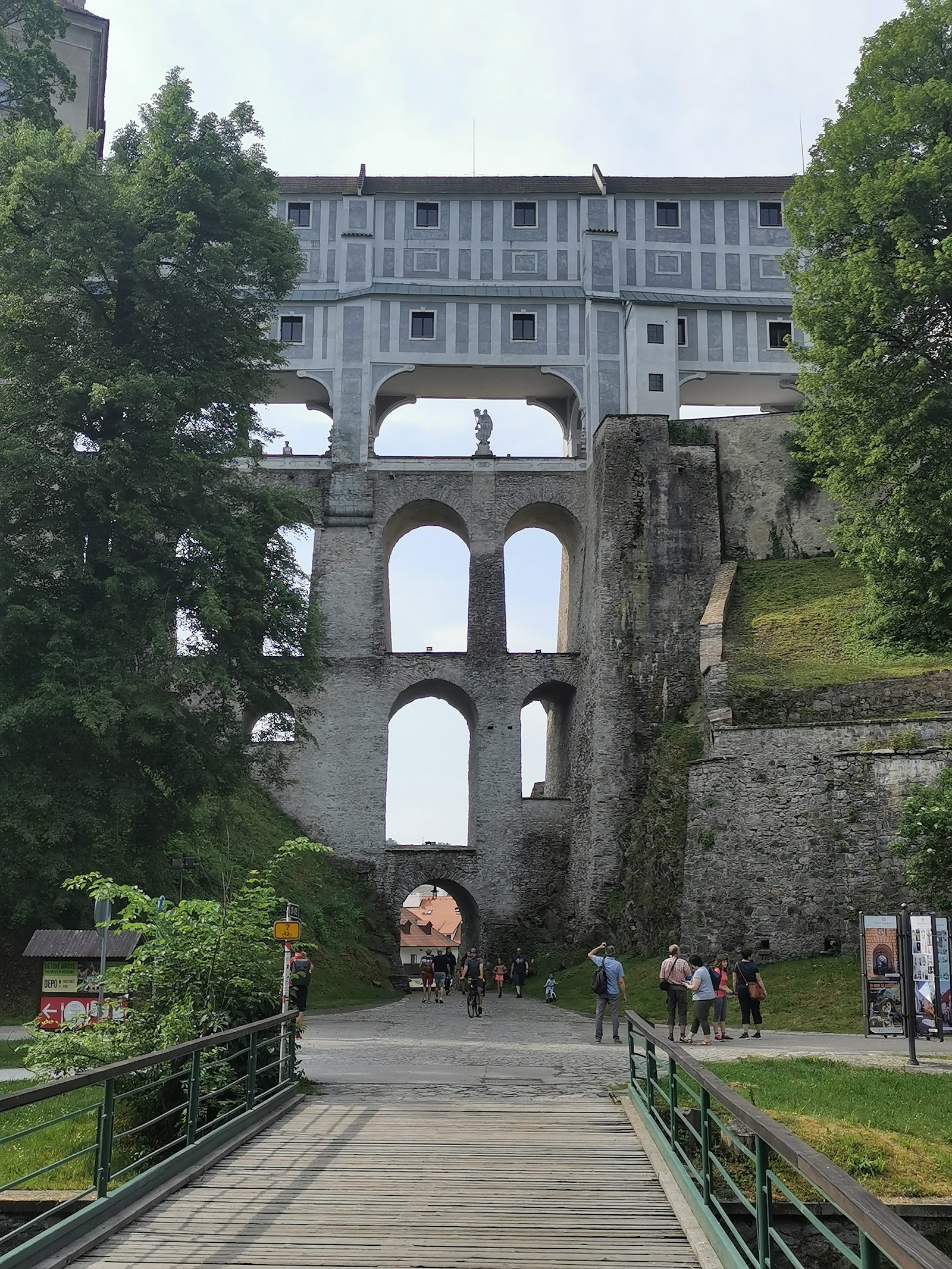 The Cloak Bridge (Plášťový most) at Český Krumlov Castle