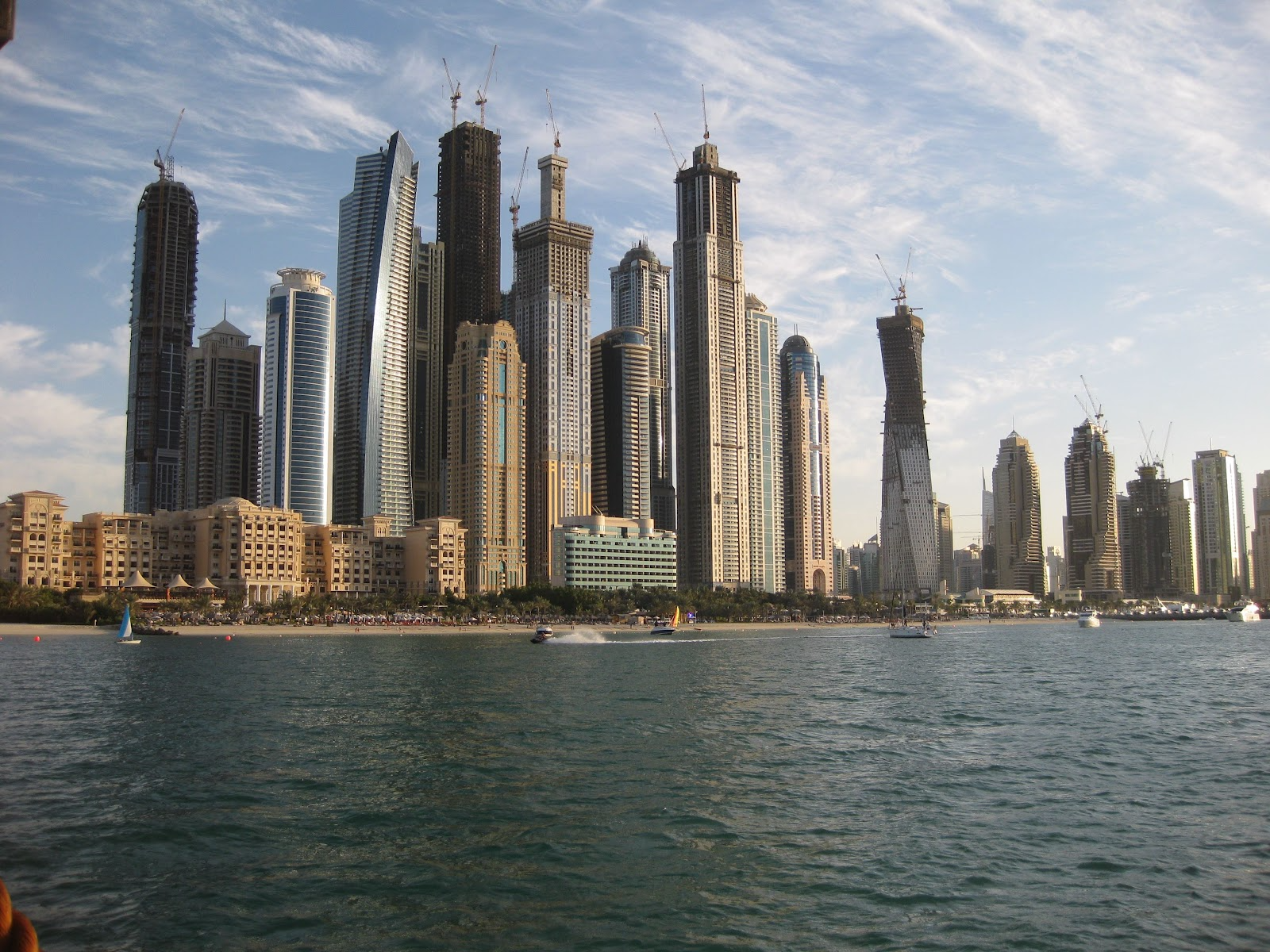 Dubai Marina skyline seen from the water